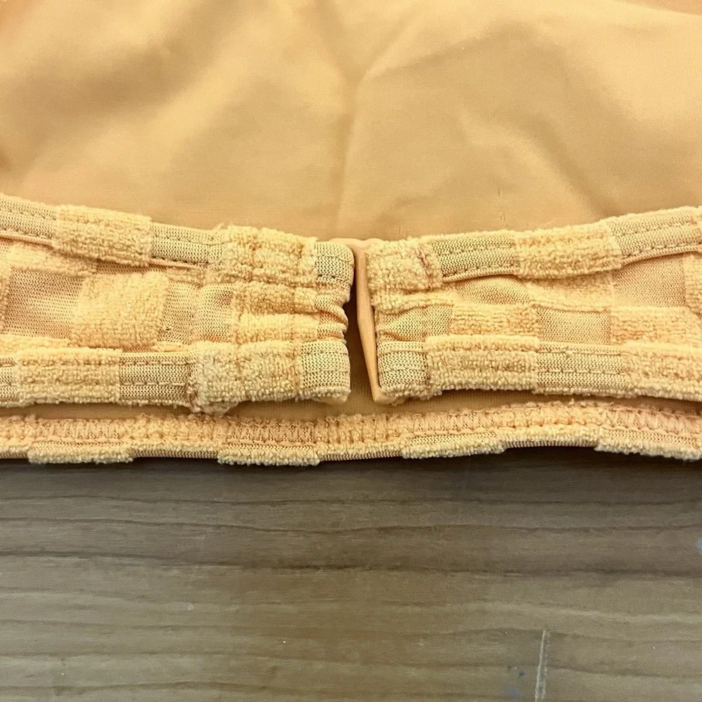 Pacsun Women's Positano Terry Tank Bikini‎ Top Yellow Orange Color Size Small